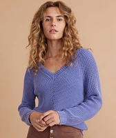 Ezra V-Neck Sweater Marlin