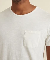 Saddle Hem Pocket Tee White