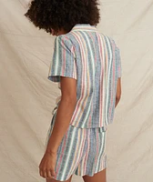 Lucy Resort Button Down Multi Stripe