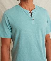 Short Sleeve Henley Green Mist