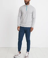 Huntley Quarter Zip Light Heather Grey