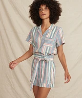 Lucy Resort Button Down Multi Stripe