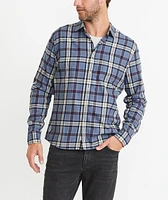 Handsome Jack Button Down Faded Navy Plaid