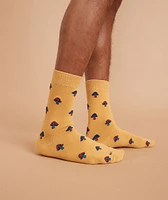 Crew Sock in Mushroom Print