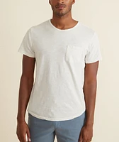 Saddle Hem Pocket Tee White