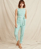 Eloise Jumpsuit Green Lake/White Stripe