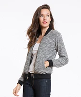 Tweed Pippa Bomber - Charcoal