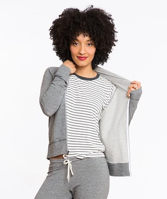 Mock Twist Terry Slouchy Hoodie