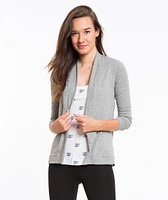 Open Cardigan - Heather Grey Mock Twist