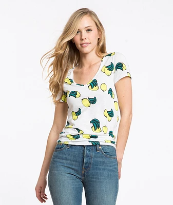 Limon Printed V-Neck