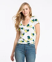 Limon Printed V-Neck