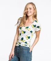 Limon Printed V-Neck