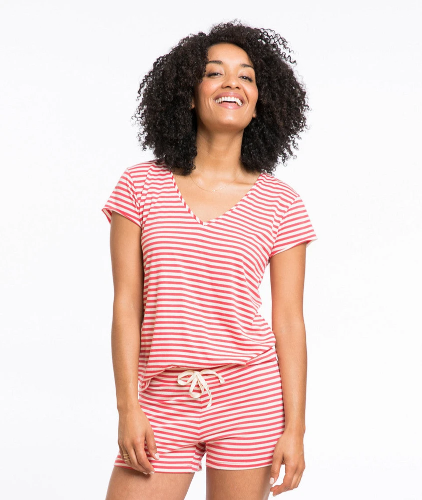 Waldo Stripe Painter's V-neck