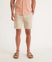 7" Stretch Twill Chino Short Faded Khaki