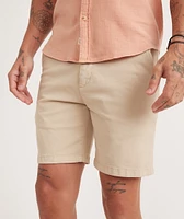 7" Stretch Twill Chino Short Faded Khaki