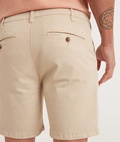 7" Stretch Twill Chino Short Faded Khaki