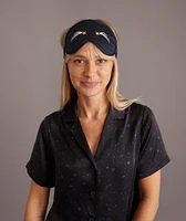 Washable Silk Sleep Mask in Navy Shooting Stars