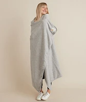 Signature Lined Blanket in Heather Grey/Asphalt Grey