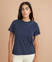 Zodiac Boyfriend Crew Tee Black Iris