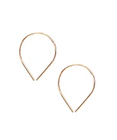 Kris Nations Balloon Pull Through Hoop Earrings in Gold