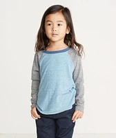 Mini Double Knit Baseball Raglan Aegean Blue