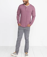 Double Knit Henley Burgundy