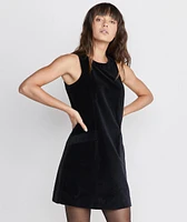 Cizon Velvet Shift Dress Graphite
