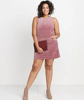 Cizon Velvet Shift Dress Mauve