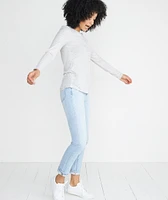 Clover Longsleeve Saddle Tee Light Heather Ash