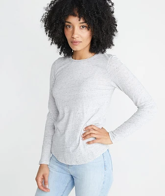 Clover Longsleeve Saddle Tee Light Heather Ash