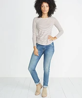 Clover Saddle Longsleeve Vintage Oat Stripe