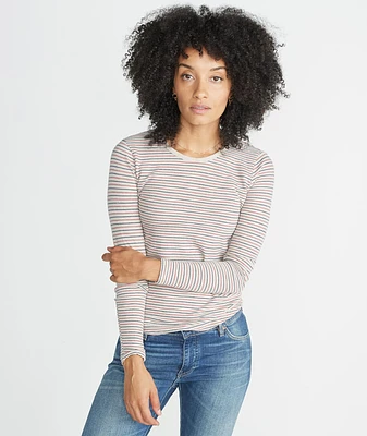 Clover Saddle Longsleeve Vintage Oat Stripe