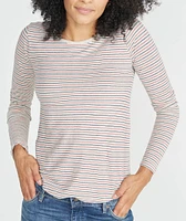 Clover Saddle Longsleeve Vintage Oat Stripe