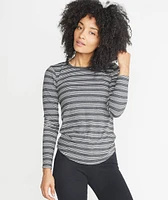 Clover Saddle Longsleeve Charcoal Stripe