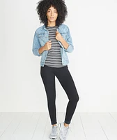 Clover Saddle Longsleeve Charcoal Stripe