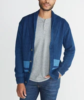 Connery Cardigan Indigo Stripe