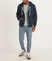 Men's Corbet Quilted Full Zip Hoodie Navy Heather