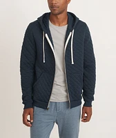 Men's Corbet Quilted Full Zip Hoodie Navy Heather