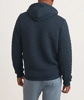 Men's Corbet Quilted Full Zip Hoodie Navy Heather