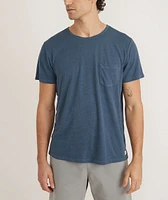 Relaxed Hemp Cotton Pocket Tee Dark Denim