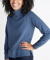 Evie Funnel Neck Sweatshirt Deep Denim