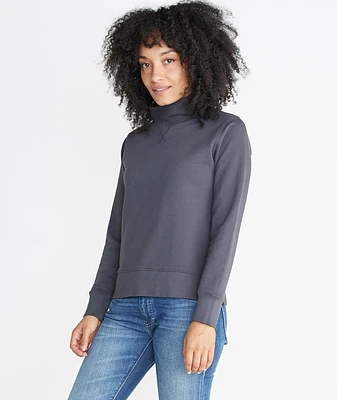 Evie Funnel Neck Sweatshirt Faded Black