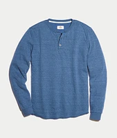 Double Knit Henley Faded Lagoon