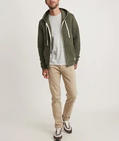 Men's Corbet Quilted Full Zip Hoodie Olive Heather