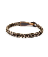 Caputo & Co. Hand-Woven Big Hook Bracelet in Dark Brown