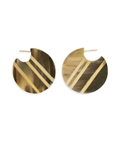 Soko Horn Stripe Circle Hoops