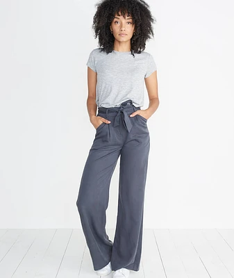 Ivy Wide Leg Pant Faded Black