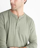 Double Knit Henley Admiral Green