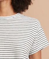 Lydia Textured Stripe Top Natural/Black