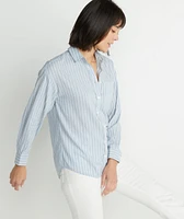 Madison Boyfriend Button Down Menswear Stripe